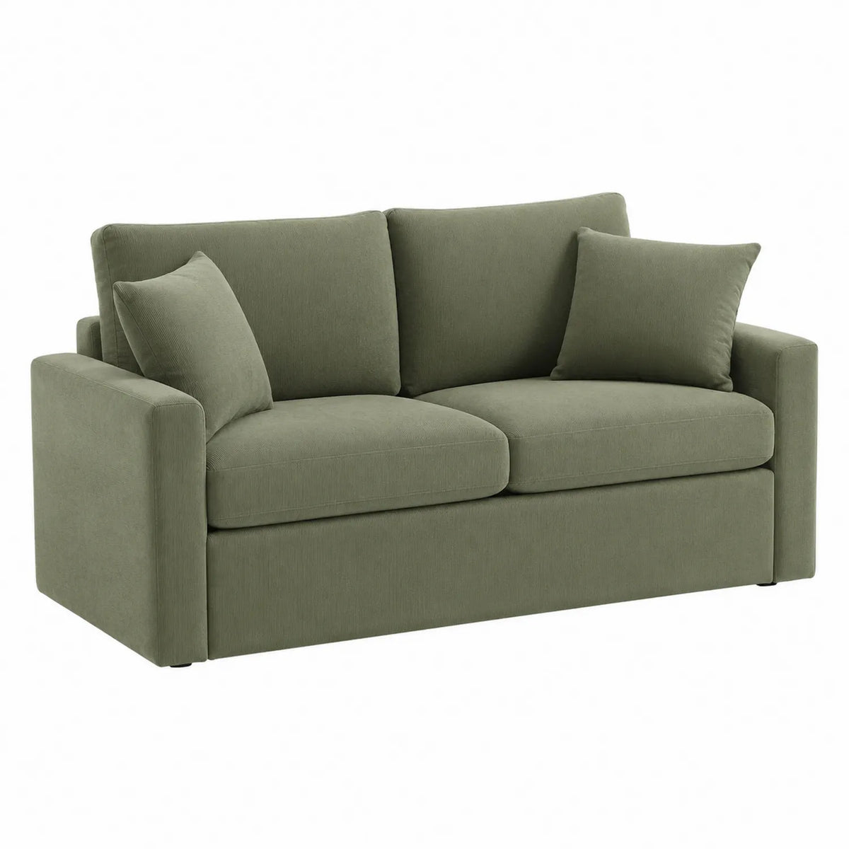 Zielona Sofa Dwumiejscowa z Welurową Powierzchnią 200cm