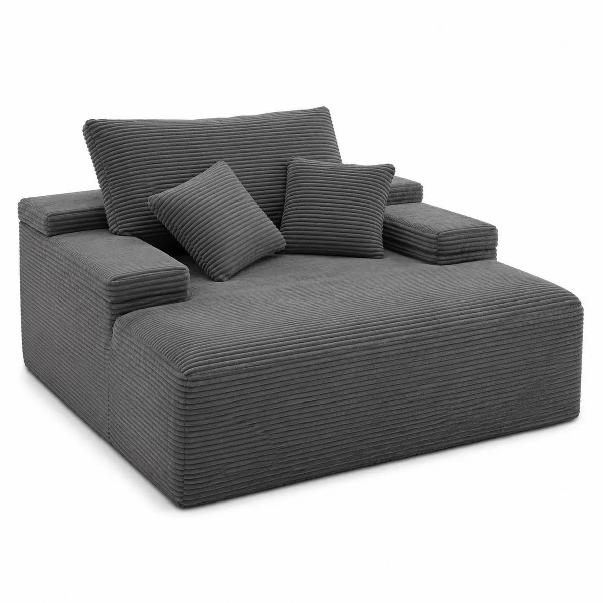 Sofa sztruksowa rozkładana 200x150cm Szara