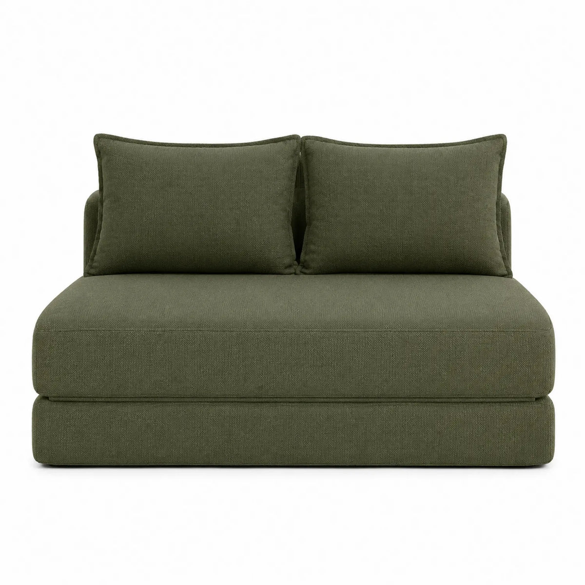 Sofa z poliestru zielona 200 cm