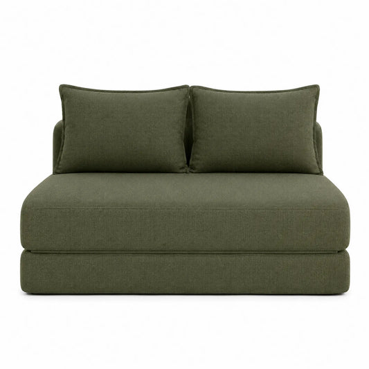 Sofa z poliestru zielona 200 cm