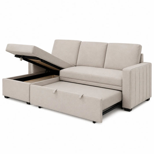 Rozkładana sofa z funkcją przechowywania 200 cm x 90 cm x 85 cm